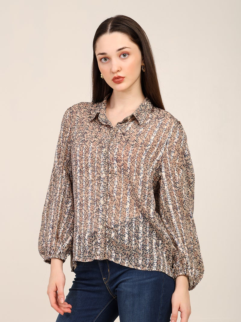7OUNCE Georgette Full Sleeve Shirt for Women - Image 4